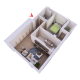 Plan apartament 2 camere Tip C