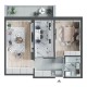 Prima Green Oradea - plan apartament tip Viena
