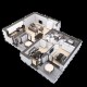 Apartament 3 camere Madrid - compartimentare 3D