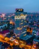 Tower Center International — vedere aeriană nocturnă a turnului, Piața Victoriei