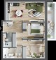 Plan apartament tip PARIS - 3 camere