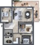 Plan apartament tip ROMA - 4 camere