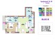 Plan apartament 2 camere — varianta F