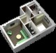 Plan apartament 2 camere Tip A — Barierei 17