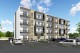 TerraCity Ghimbav — vedere laterală cu parcare, render arhitectural